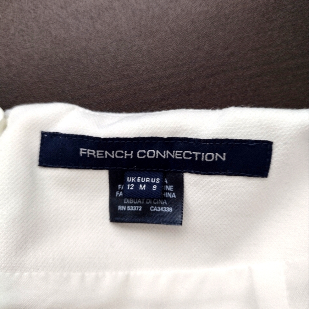 French Connection White Summer Dress With Tie Back - Picture 6 of 6